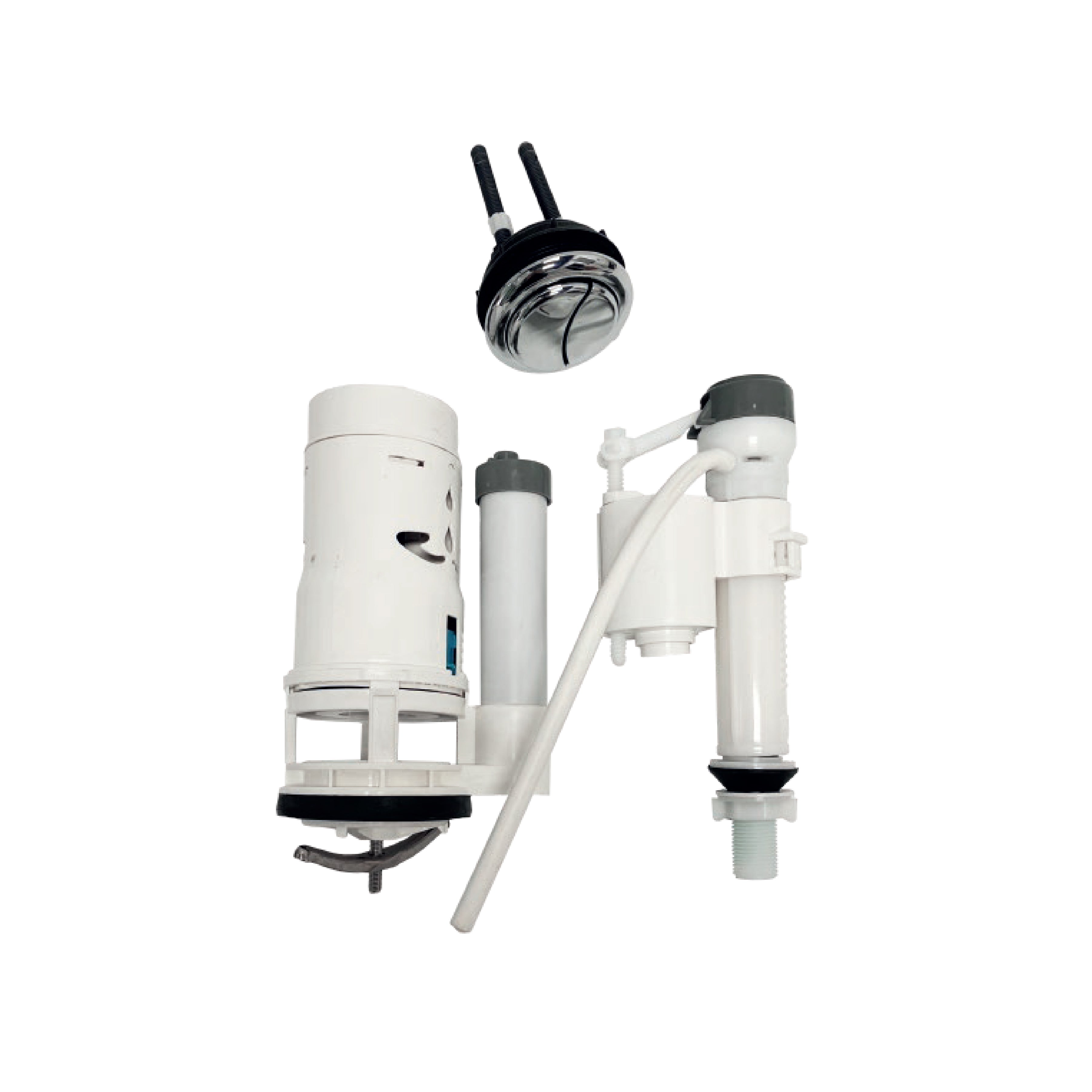 Acc. Luxury P/Tanque de Inodoro C/Cable Control Completo C/Boton Redondo - Fratelli Premium